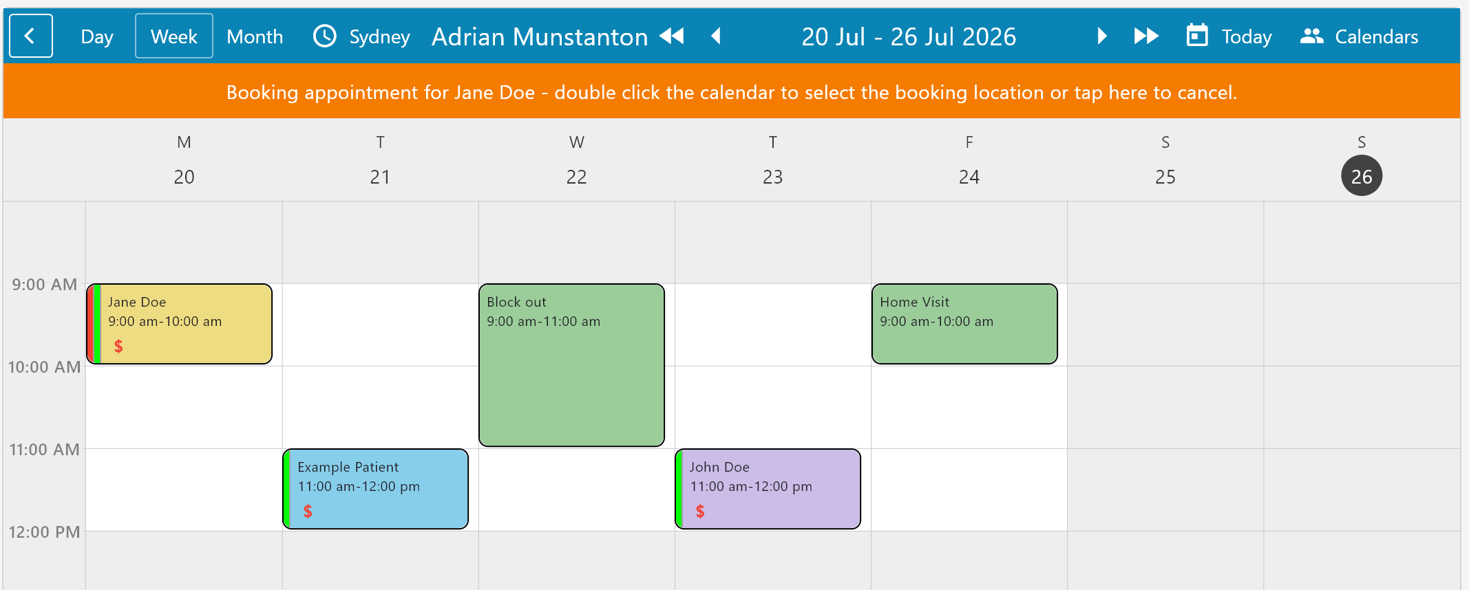 Practice Master Pro multiple simultaneous bookings software