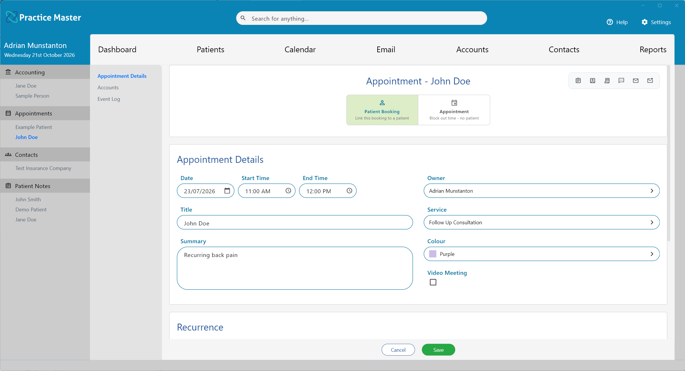 Practice Master Pros multi-tasking desktop practice management software