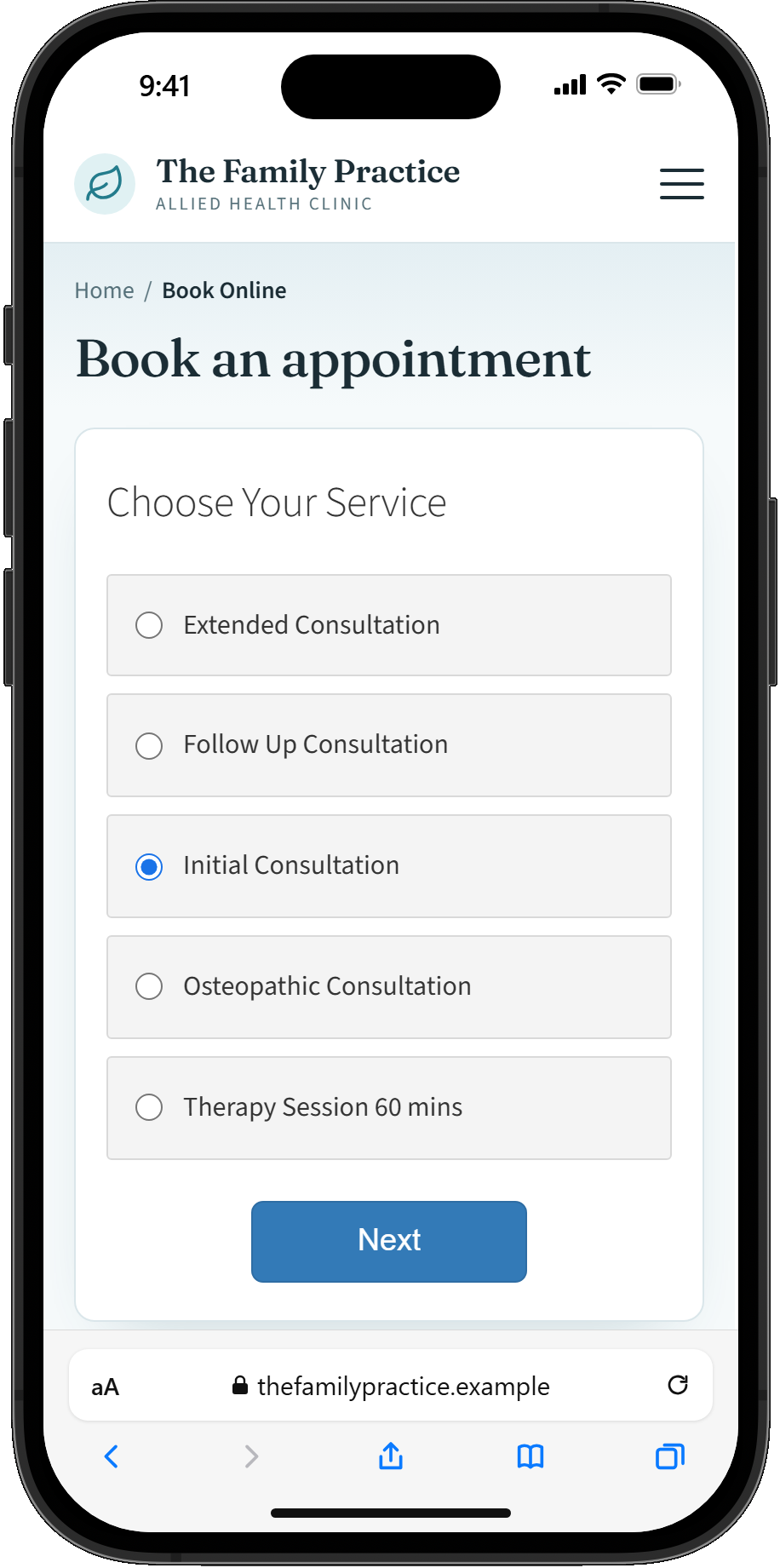 Practice Master Pro online appointment booking software